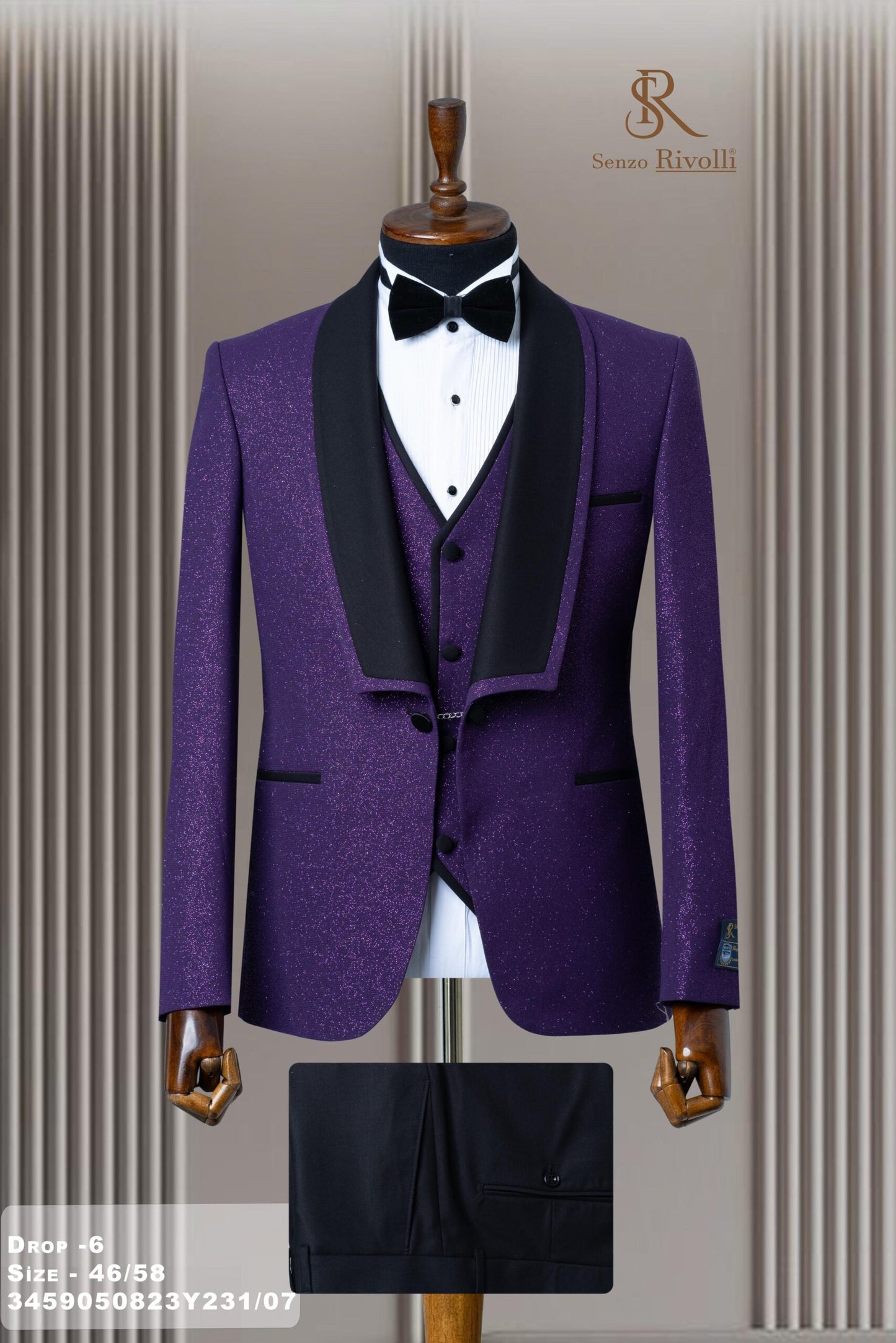 Costume Violet Cérémonie Luxury