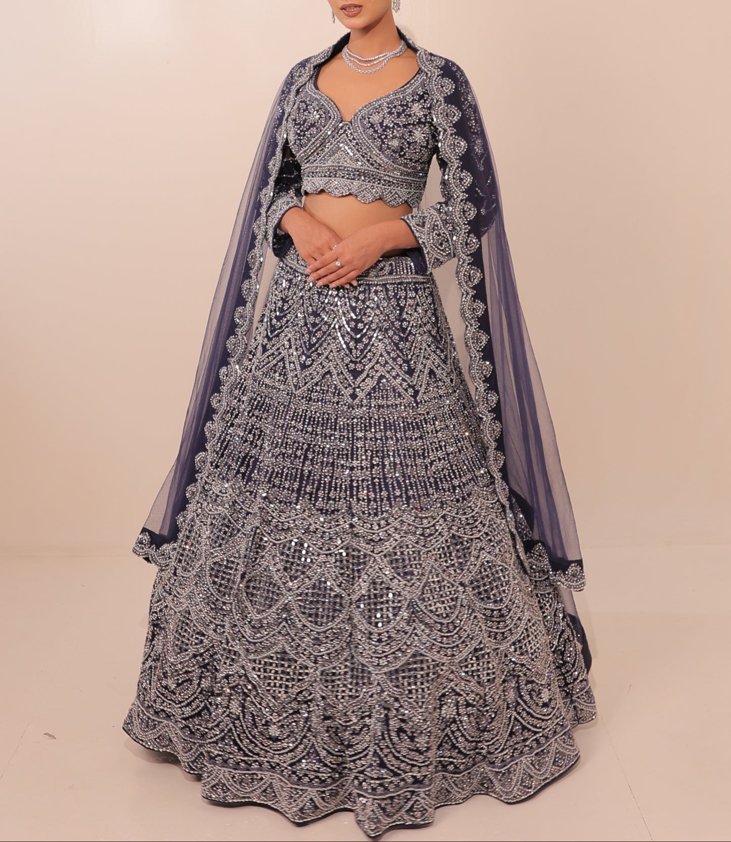 Lehenga Bleu Luxury