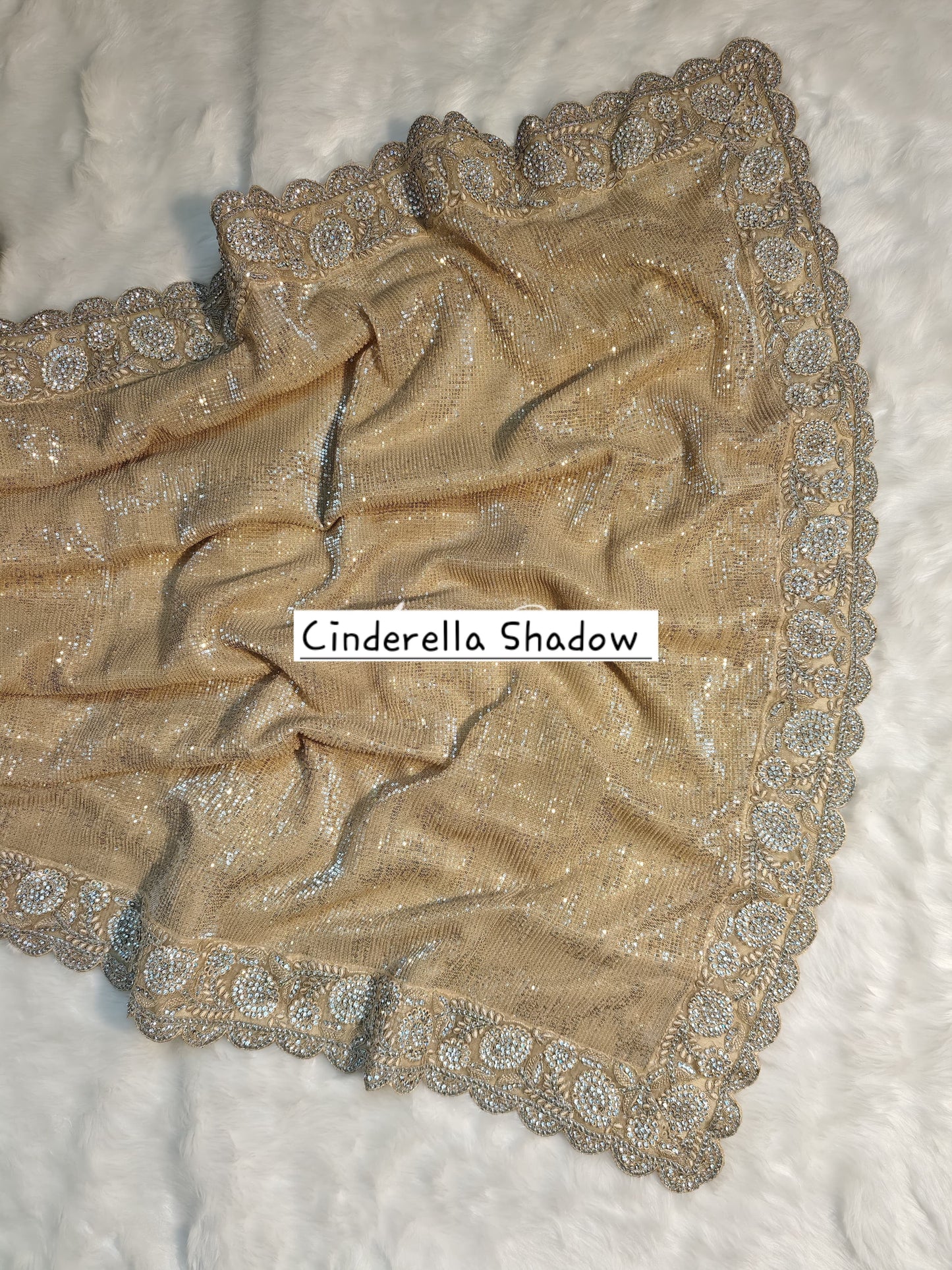 Saree Luxury Stones and Sequins Blue