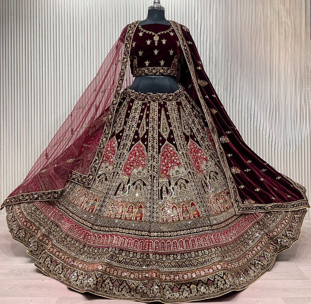 Lehenga Rouge Bridal Luxury