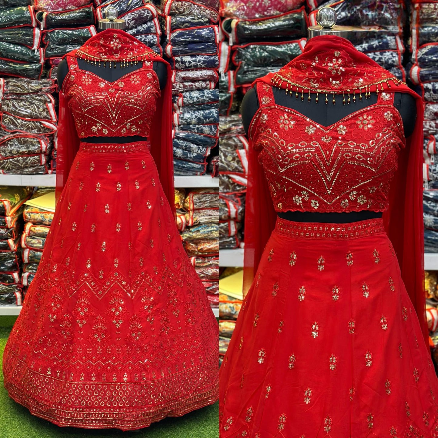 Lehenga Rouge Bollywood
