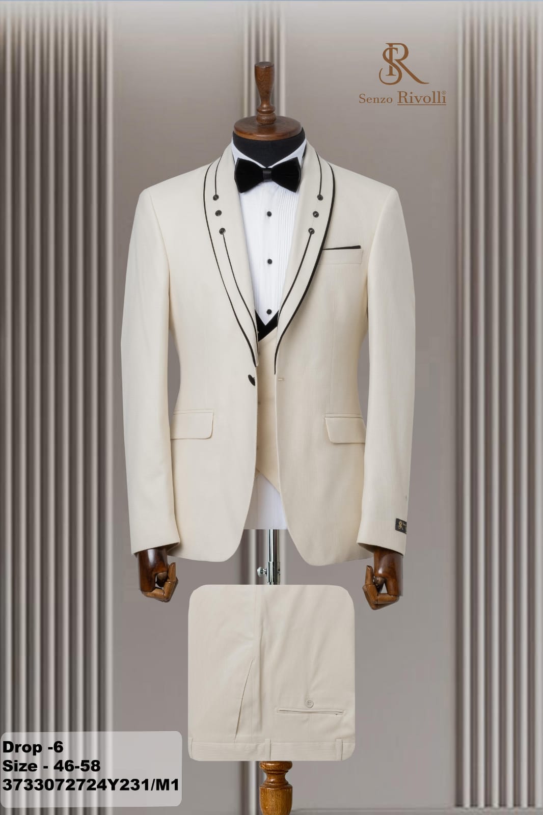 Costume Blanc Mariage 3 Pièces