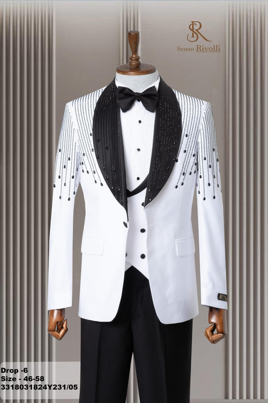 Costume Blanc Mariage Luxury