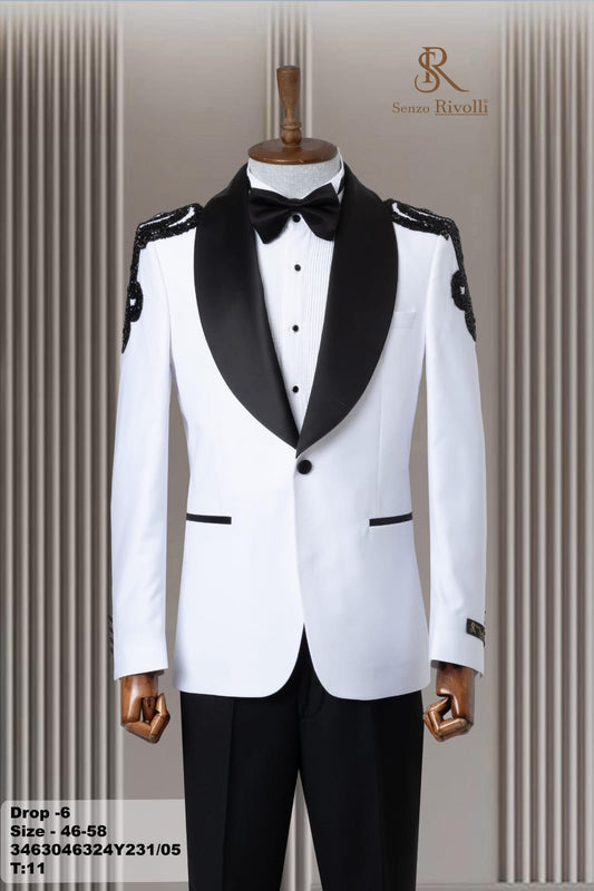 Costume Blanc Mariage Luxury