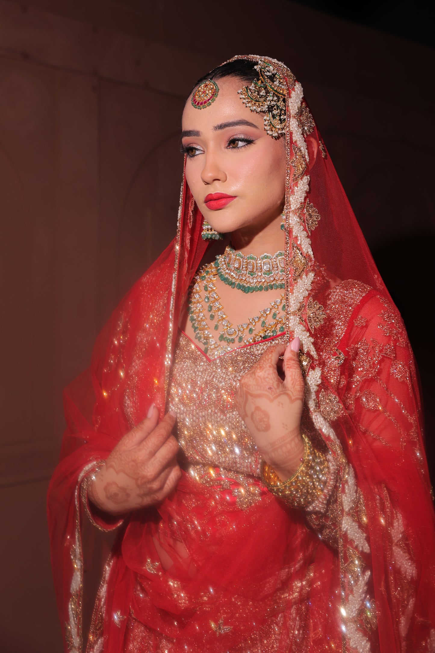 Lehenga Pakistanaise Red Luxury