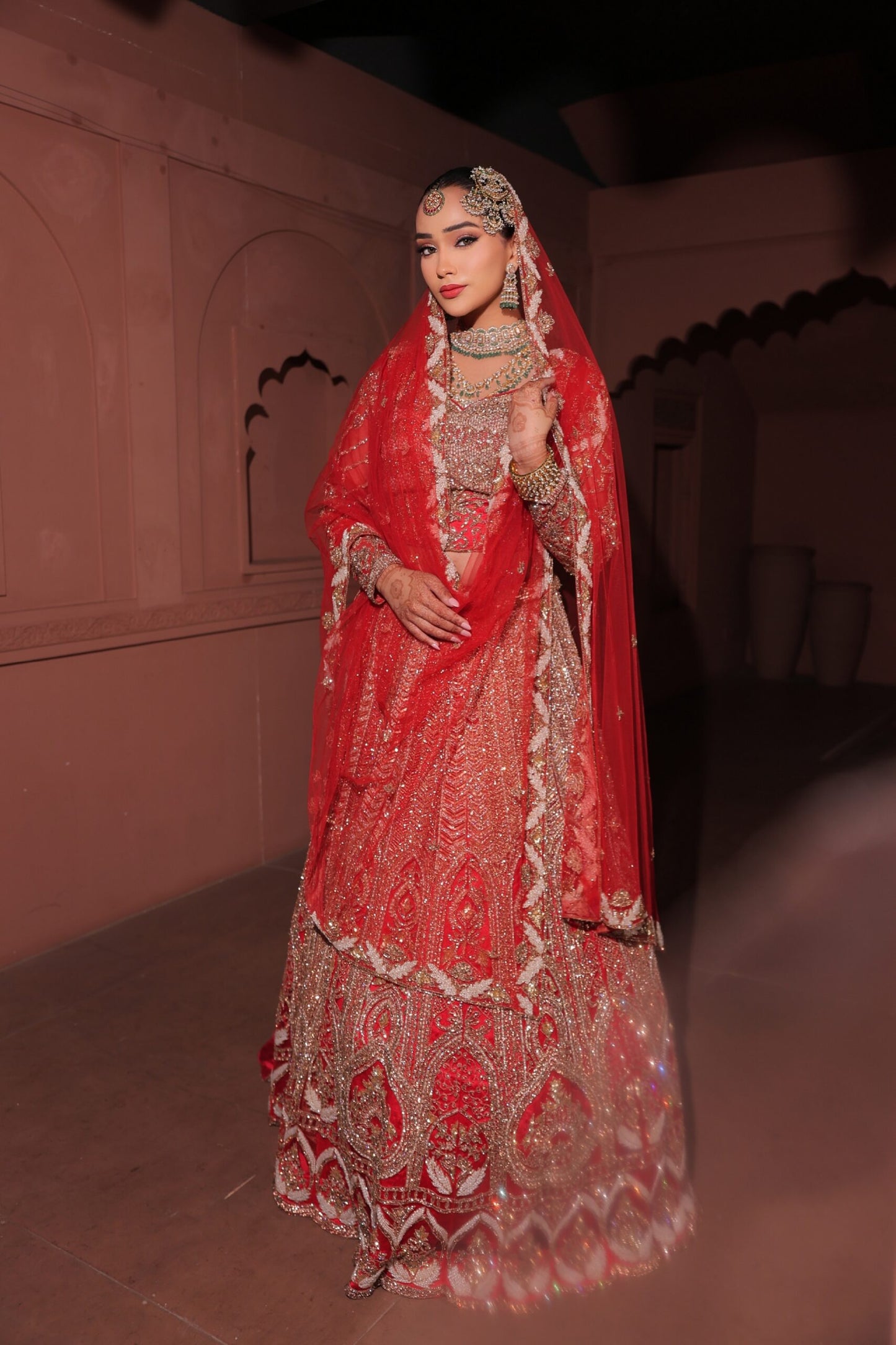 Lehenga Pakistanaise Red Luxury