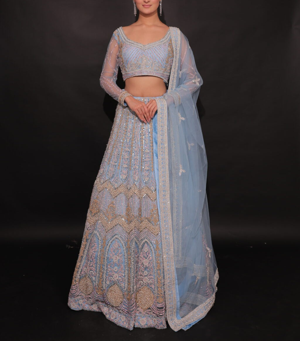 Lehenga Bleu Luxury
