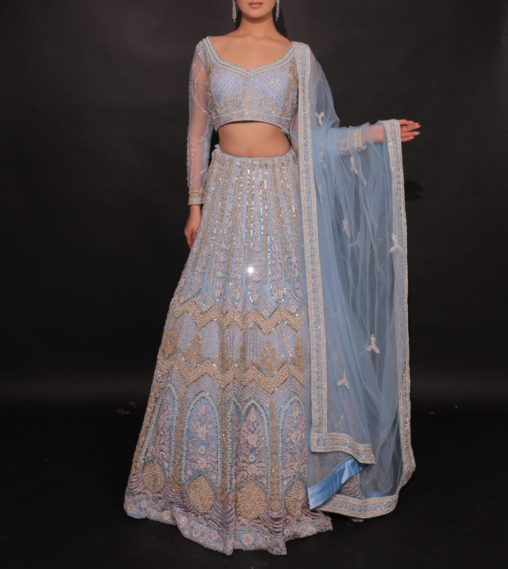 Lehenga Bleu Luxury
