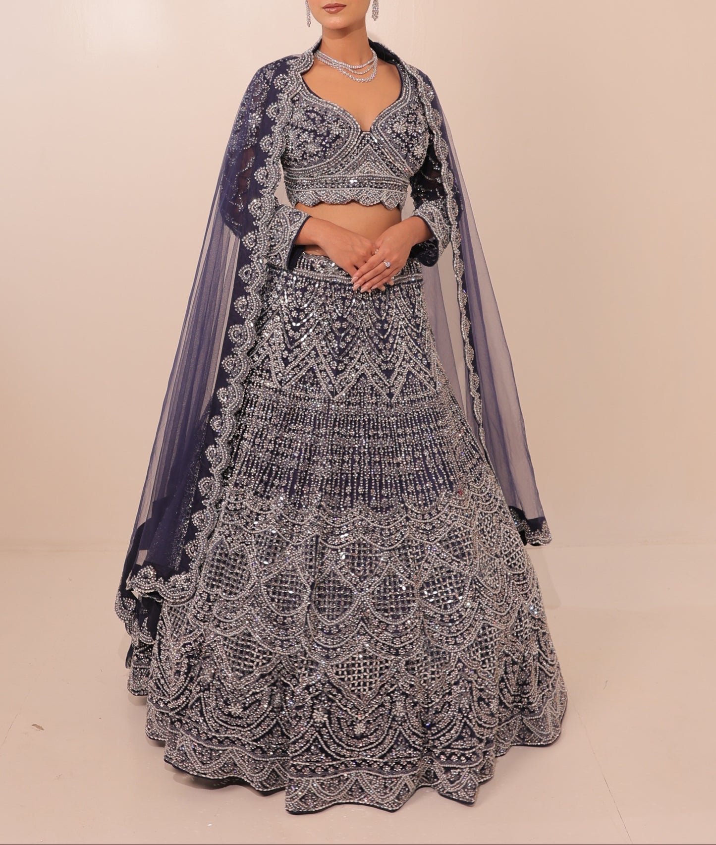 Lehenga Bleu Luxury