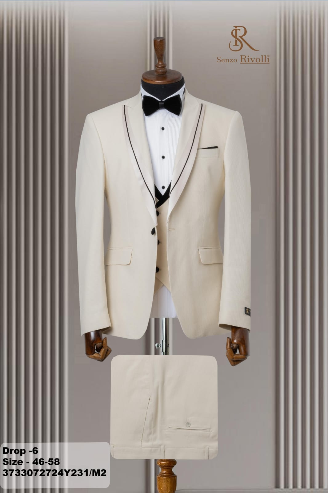 Costume Blanc Mariage 3 Pièces