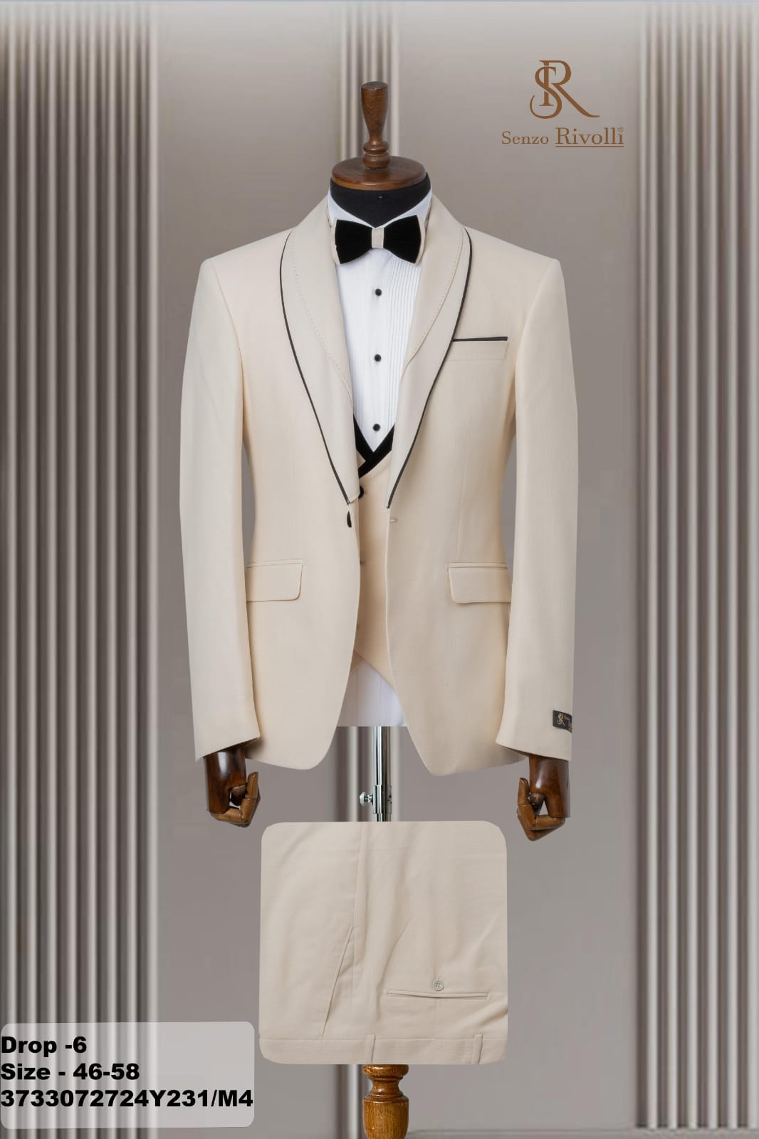 Costume Blanc Mariage 3 Pièces