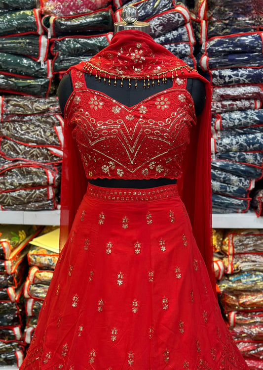 Lehenga Rouge Bollywood