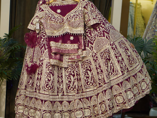 Lehenga Red Wine Queen