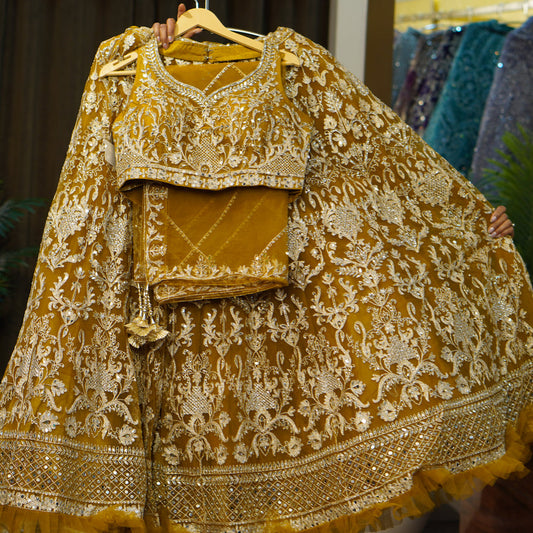 Lehenga Jaune Sparkling