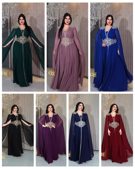 Robe de Soirée Longues avec Manches