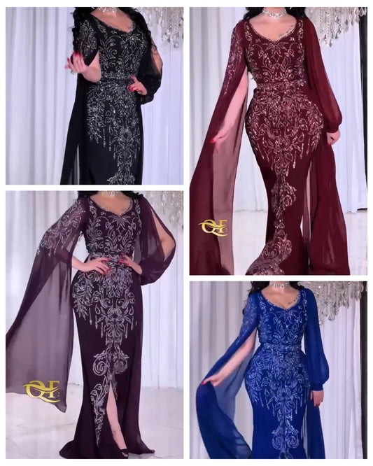 Robe de Soirée Longue Pailleté