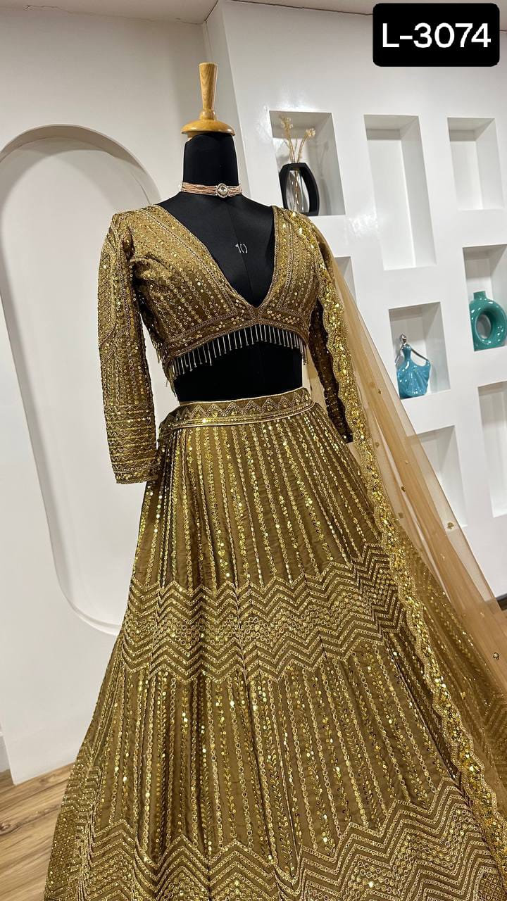 Lehenga Doré Luxury