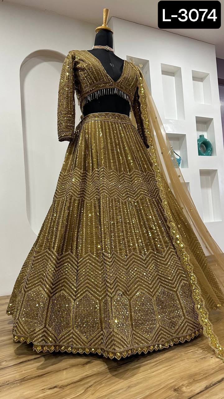 Lehenga Doré Luxury