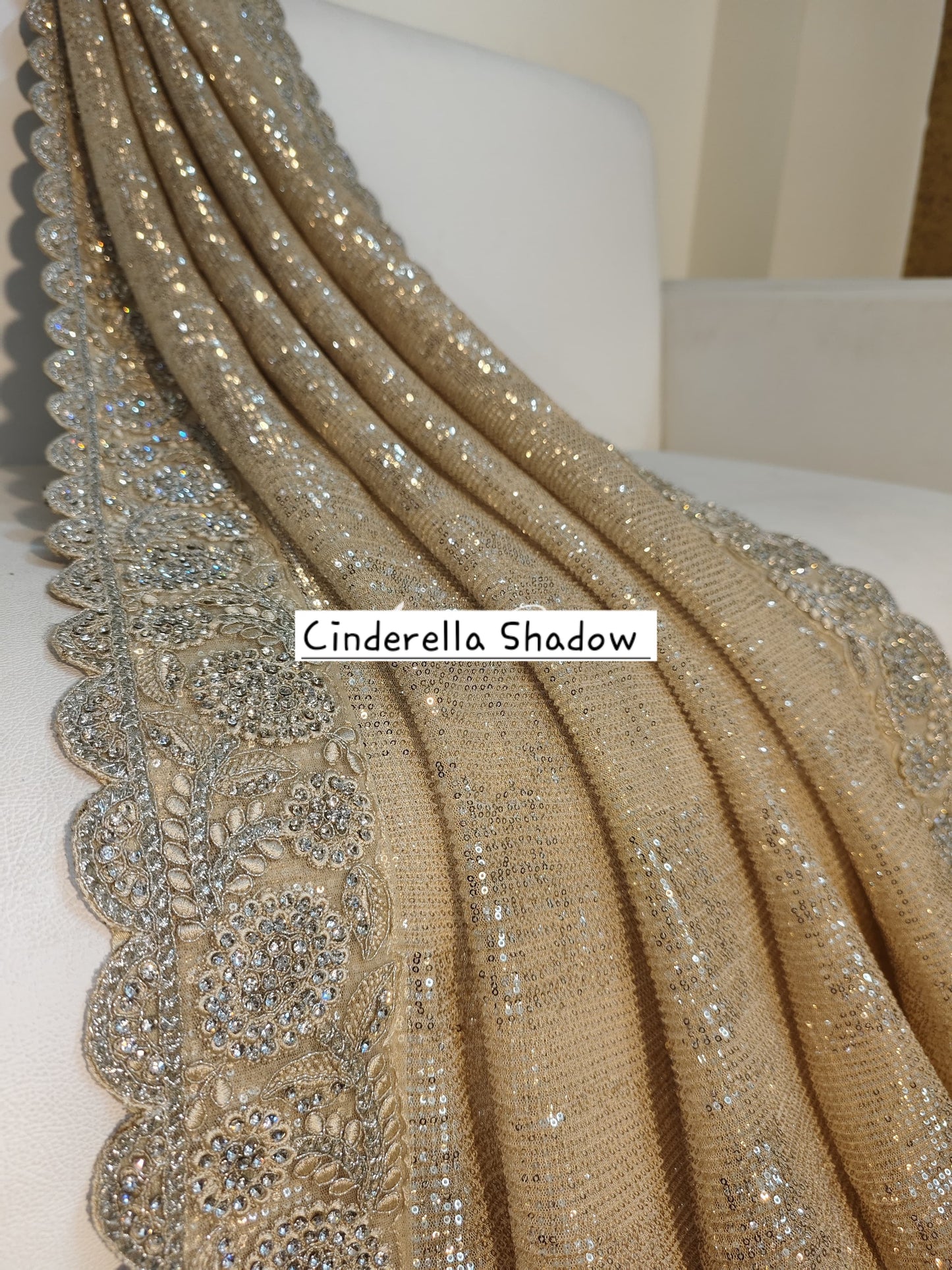 Saree Luxury Stones and Sequins Blue