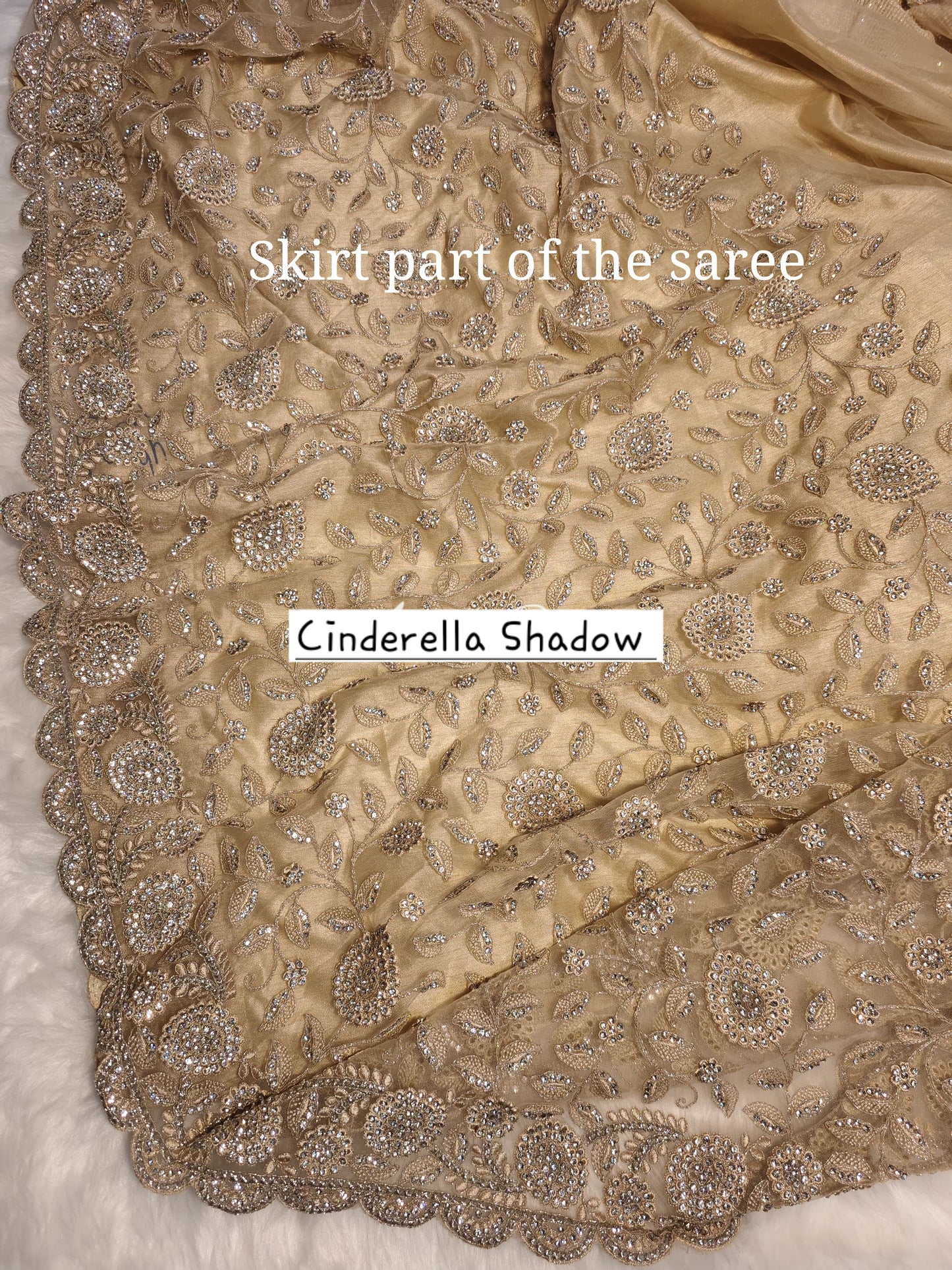 Saree Luxury Stones and Sequins Blue