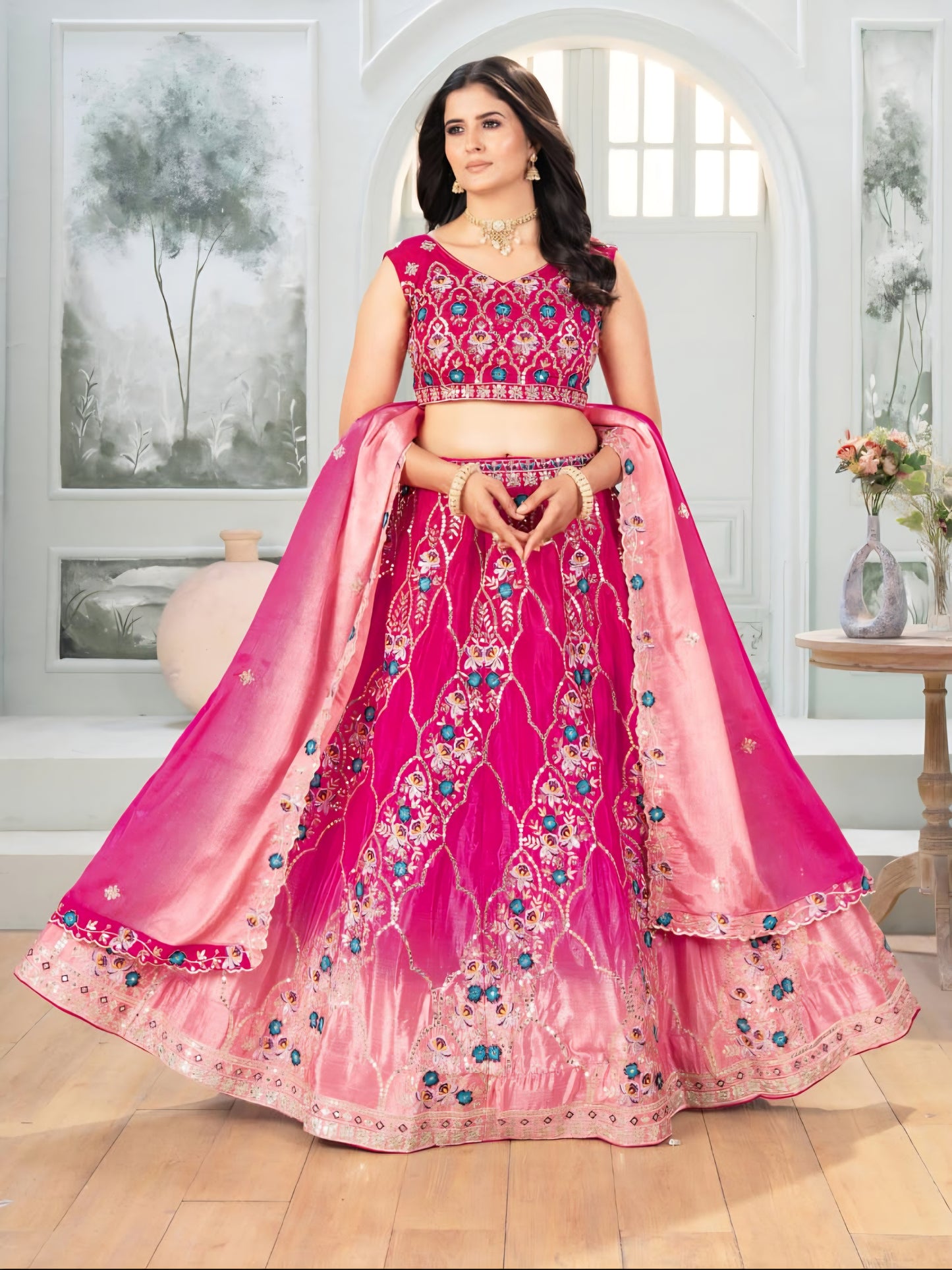 Lehenga Rose