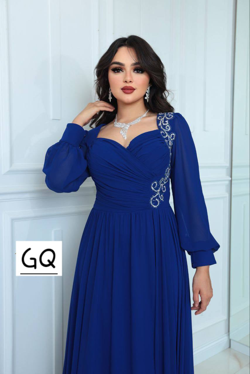 Robe de Soirée Longues avec Manches