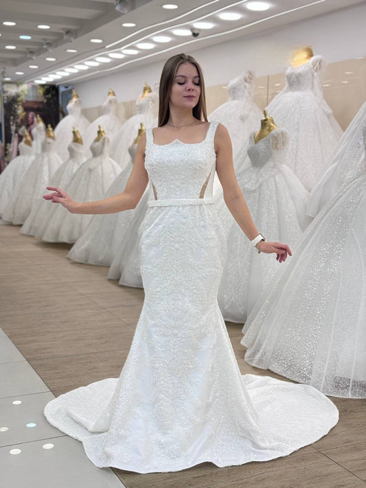 Robe de Mariée Sirène Luxury avec Traîne