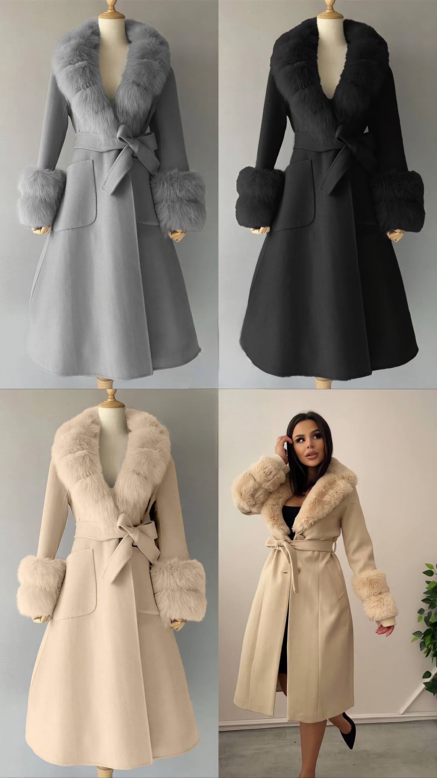 Veste à Fourrure Femme