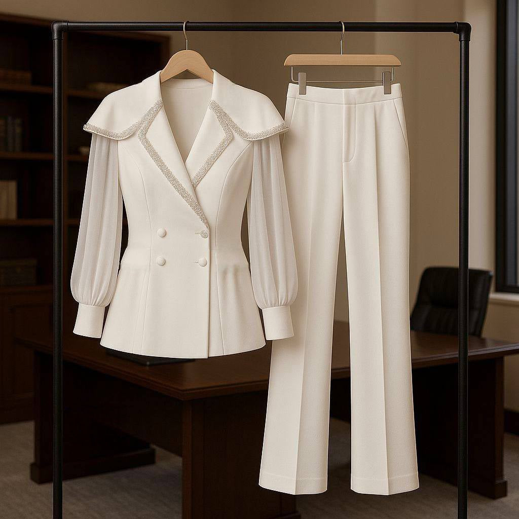 Ensemble Blazer Femme Blanc