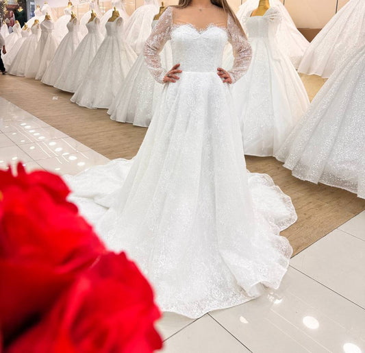 Robe de Mariée Princesse Luxury, Manches Longues