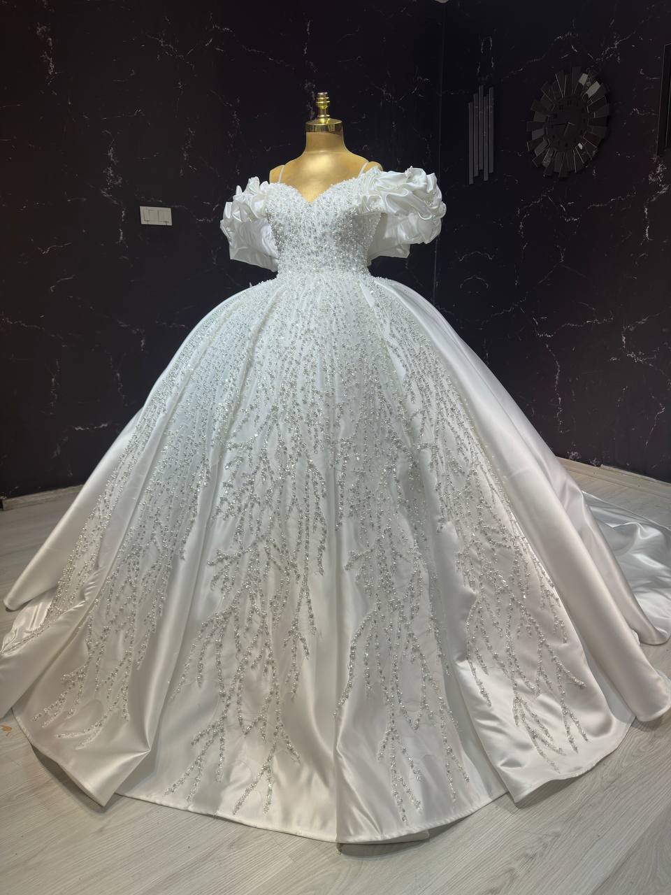 Robe de Mariée Princesse Luxury, Paillettes