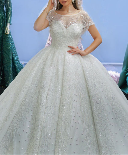 Robe de Mariée Princesse Luxury, Col Cœur