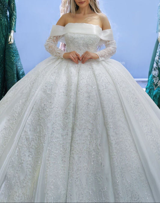 Robe de Mariée Princesse Luxury, Manches Longues