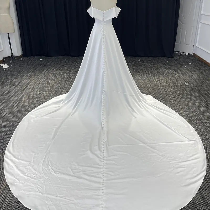 Robe de Mariée Trapèze Satin A-Line