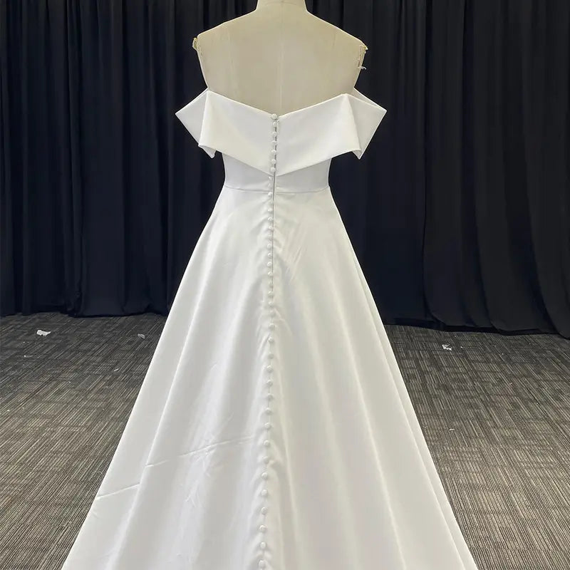 Robe de Mariée Trapèze Satin A-Line