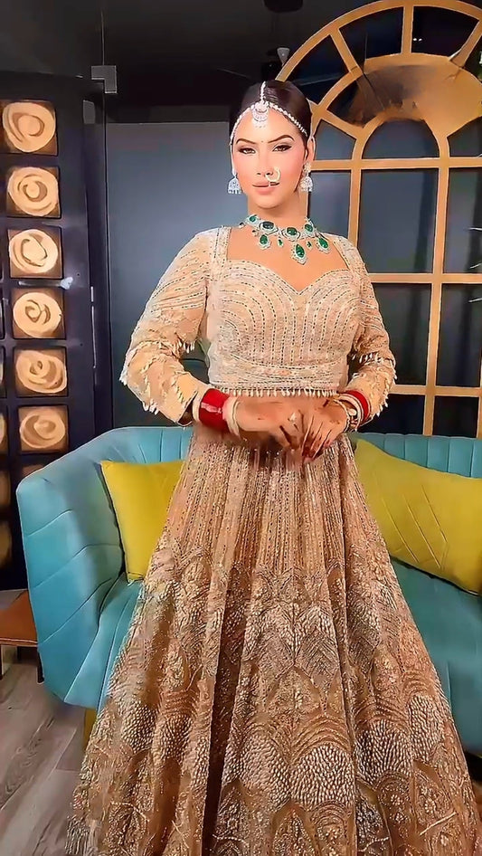 Lehenga Doré Heeramandi Luxury