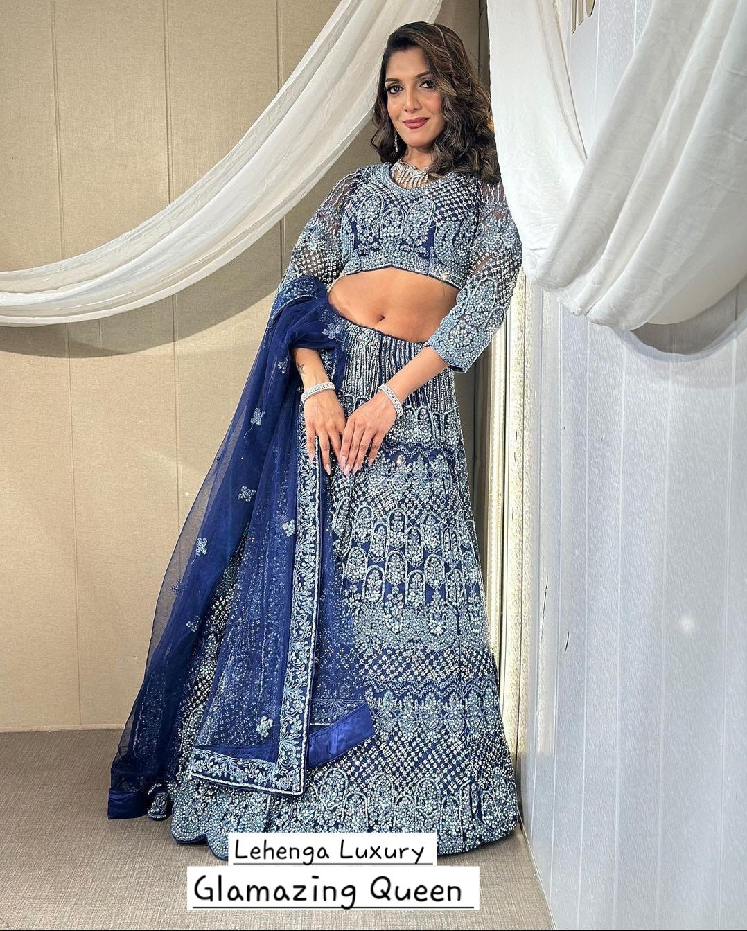 Lehenga Bleu Luxury