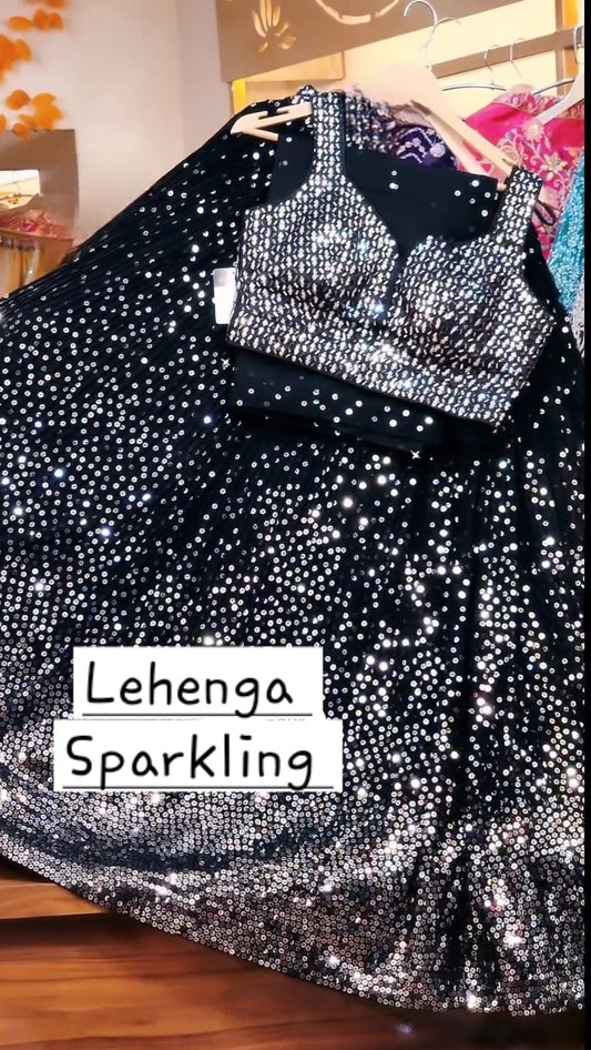 Lehenga Black Sparkling