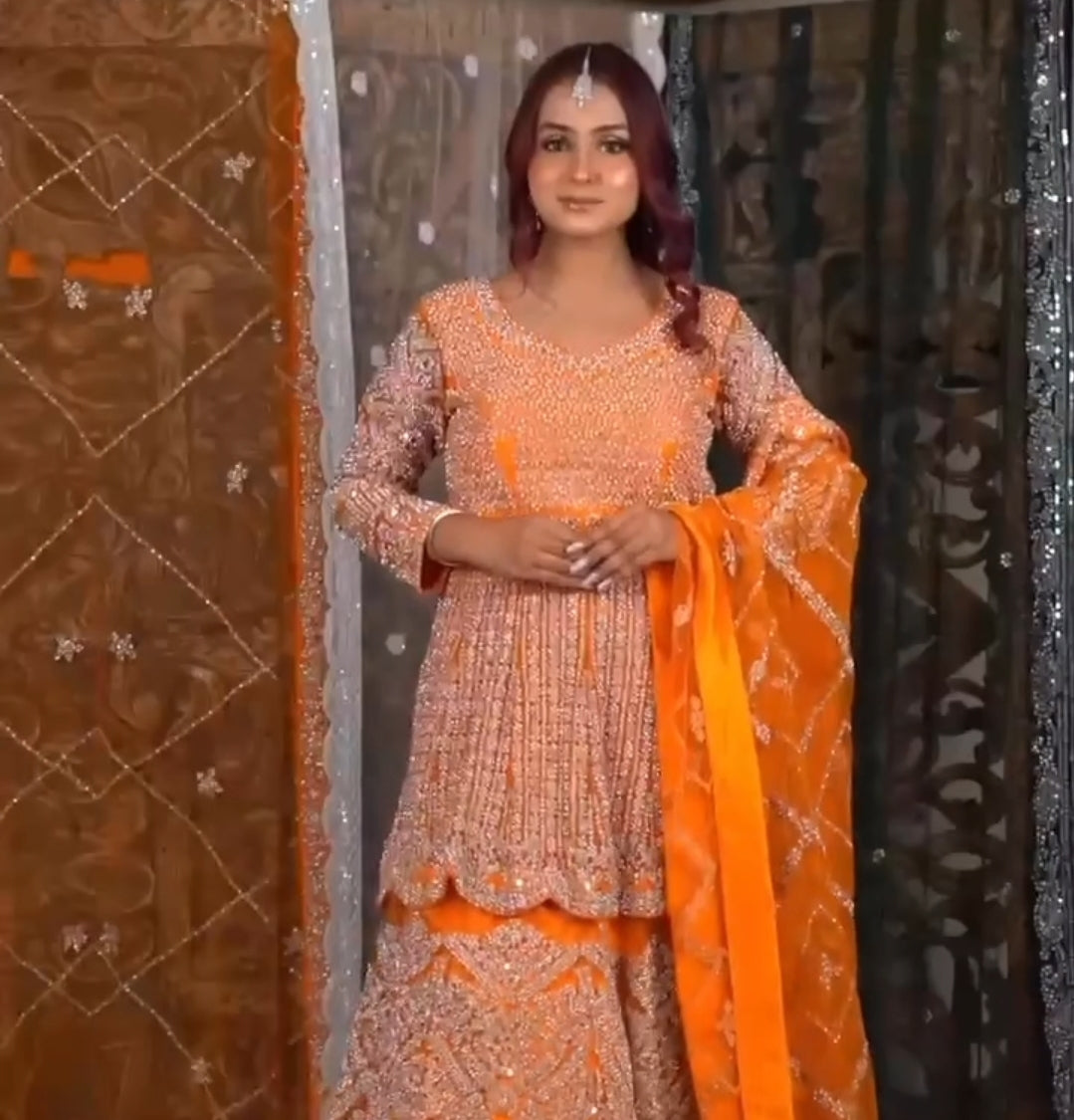 Lehenga Orange Luxury