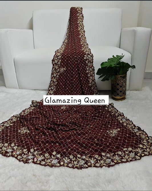 Saree Rouge Bordeaux Luxury