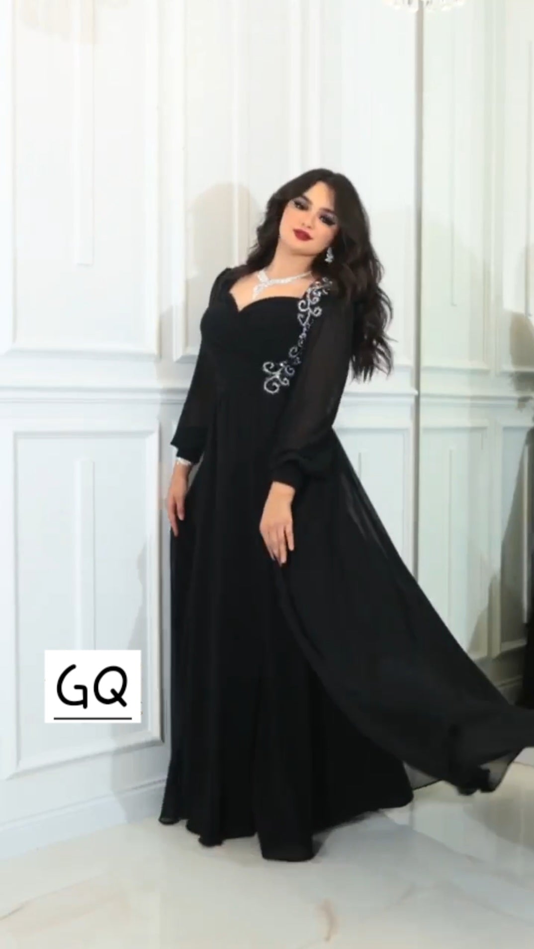 Robe de Soirée Longues avec Manches