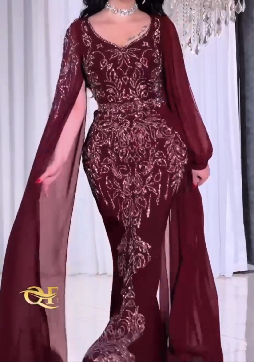 Robe de Soirée Longue Pailleté