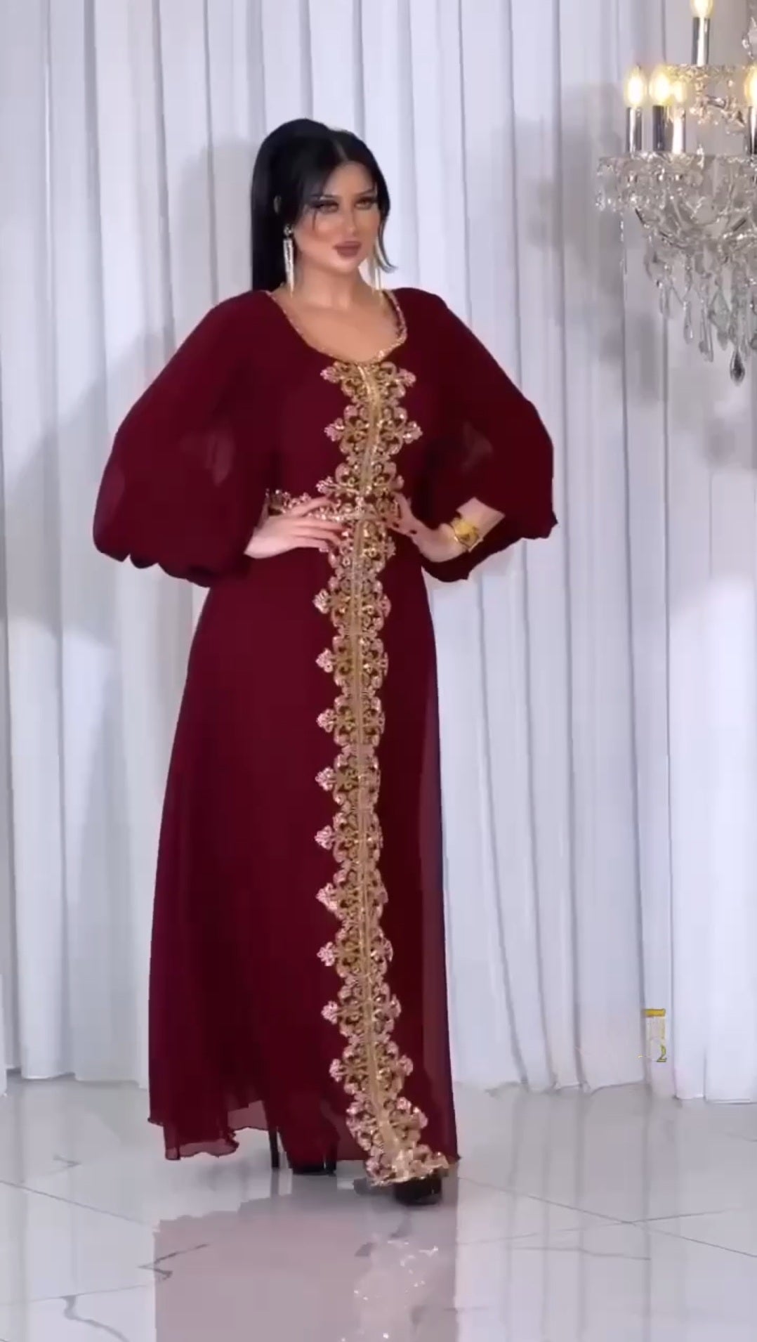Robe de Soirée Manches Longues