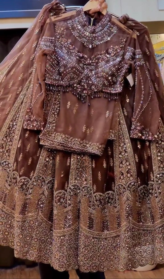 Lehenga Maron Luxury