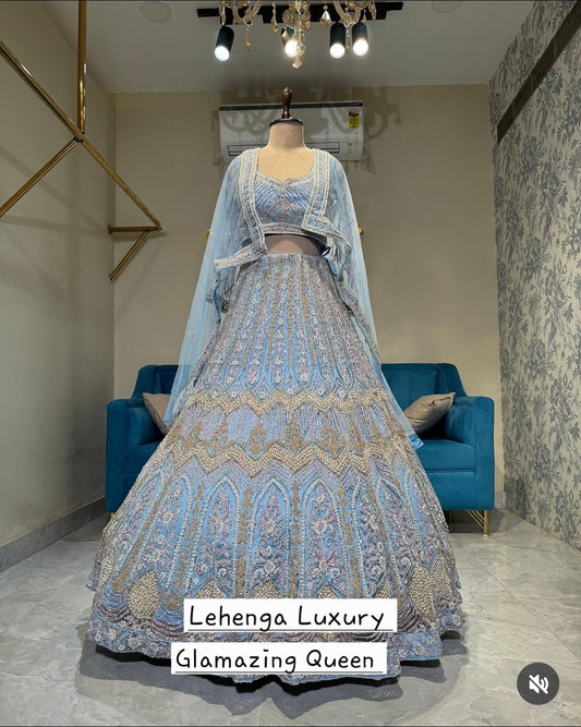 Lehenga Bleu Luxury