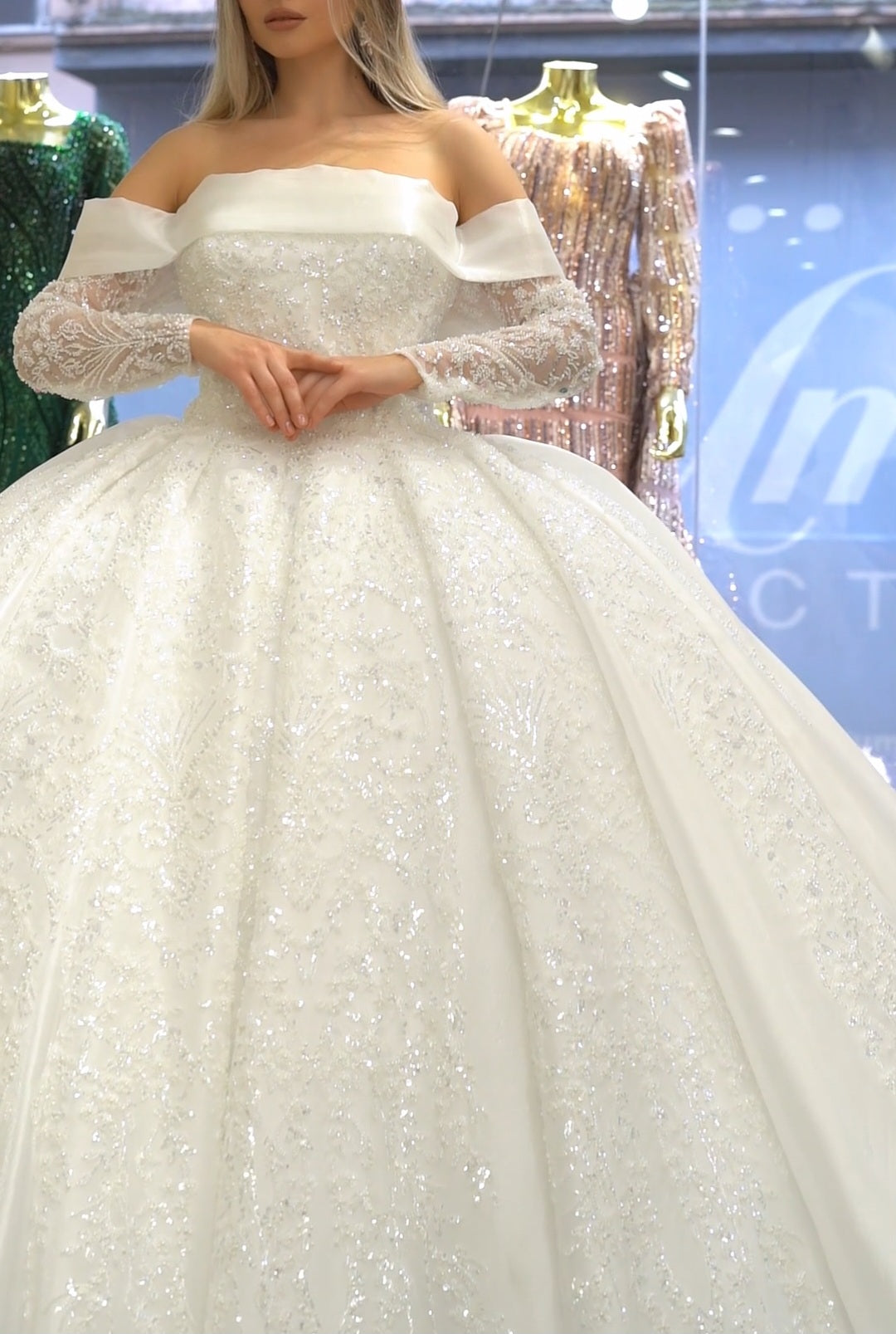 Robe de Mariée Princesse Luxury, Manches Longues