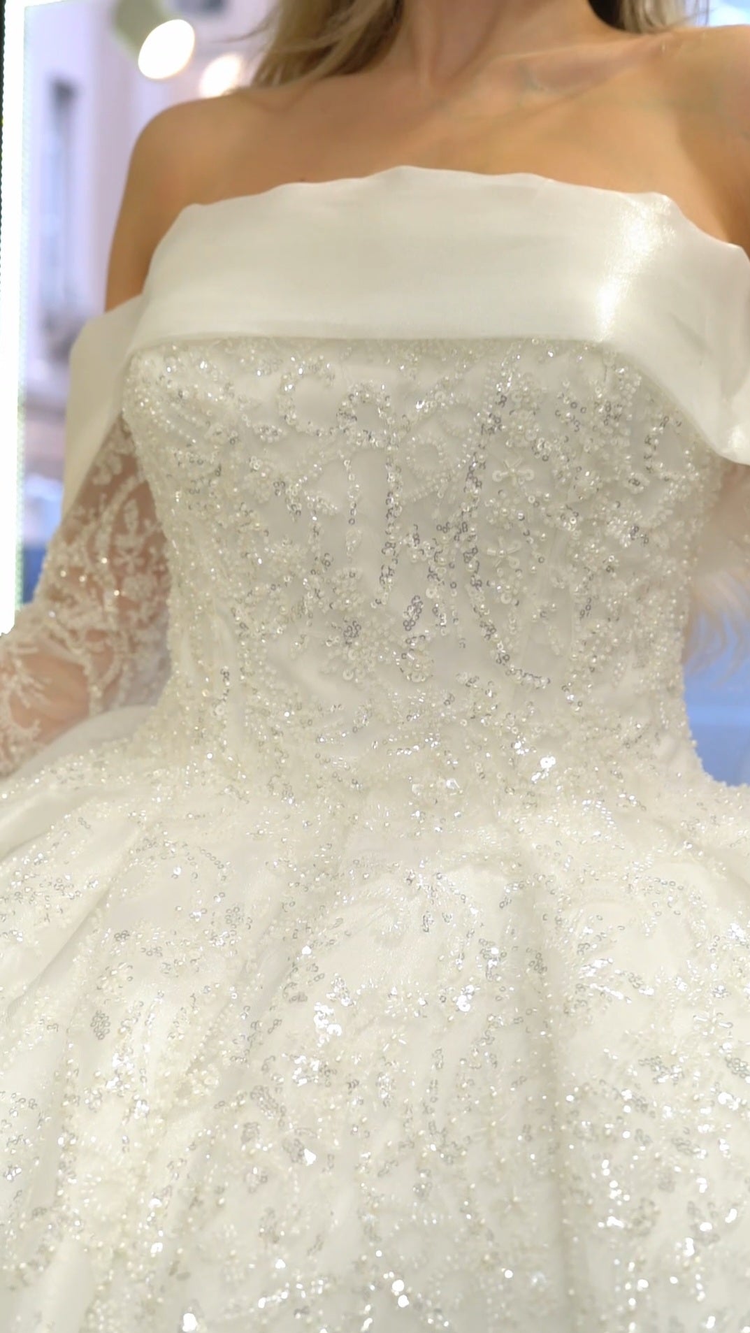 Robe de Mariée Princesse Luxury, Manches Longues