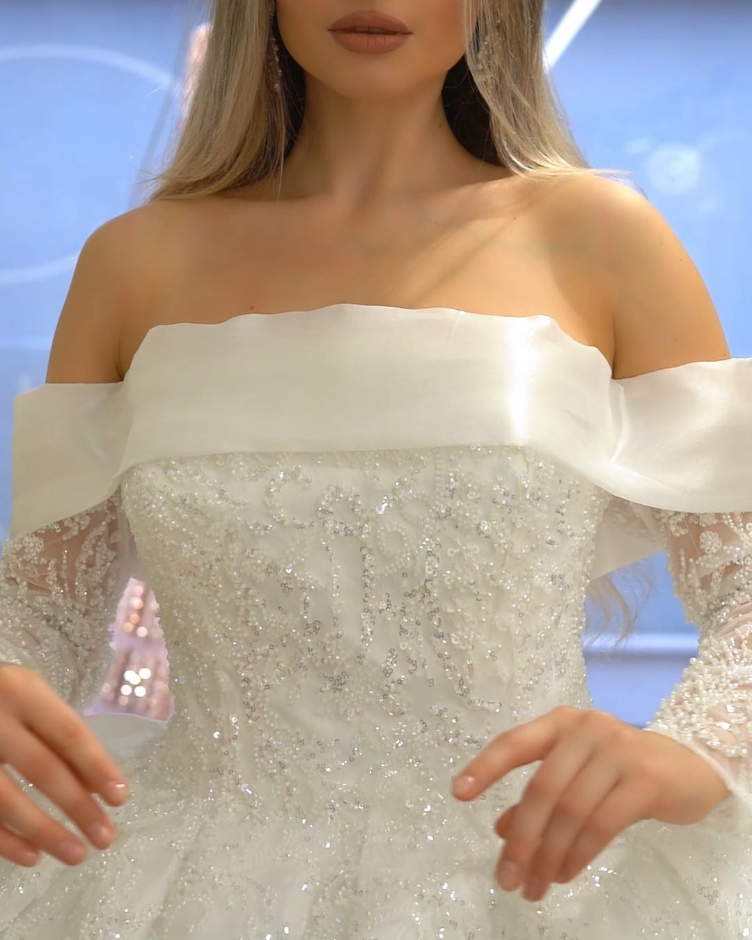 Robe de Mariée Princesse Luxury, Manches Longues