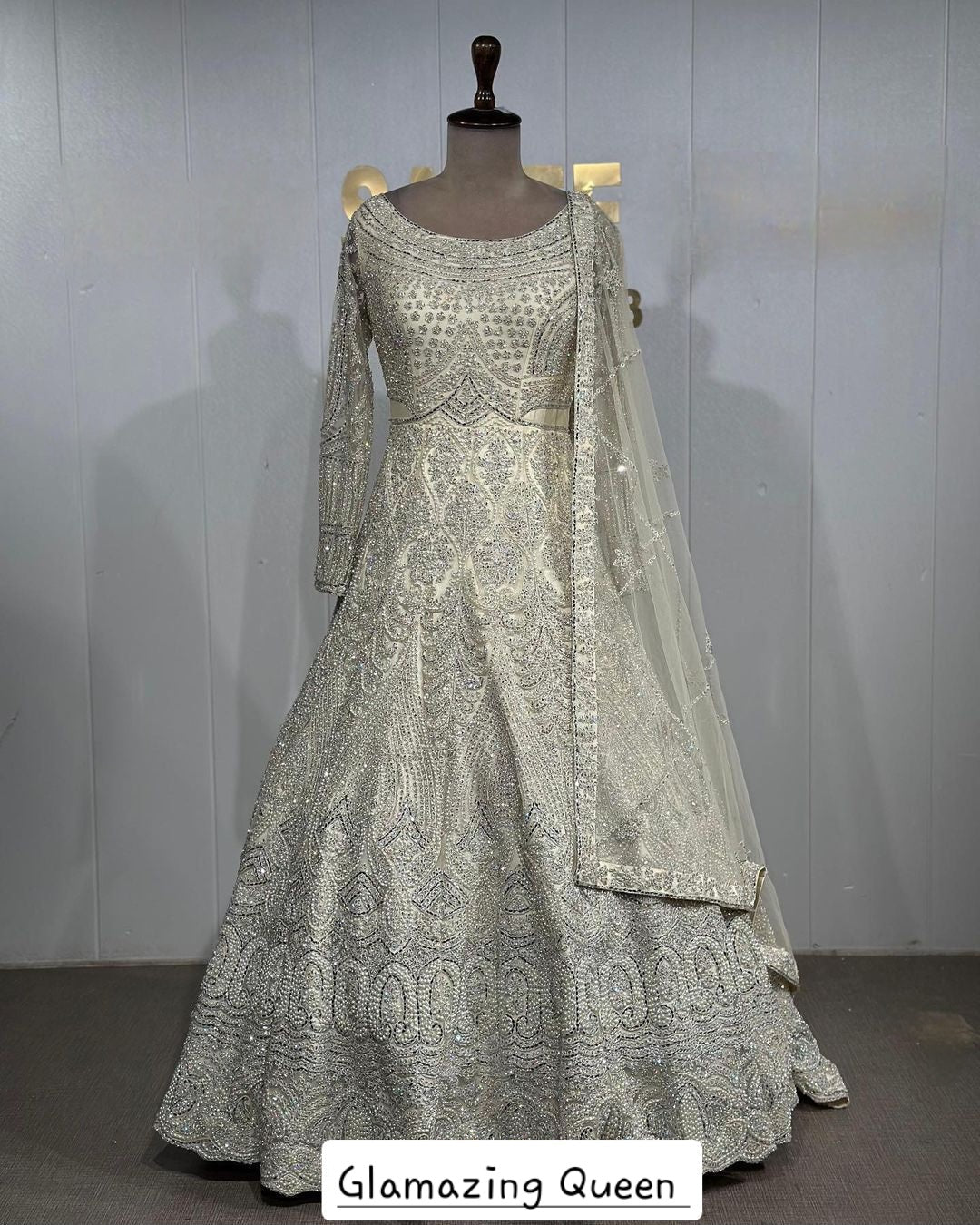 Lehenga Blanc Pakistanaise Luxury Wedding