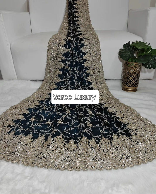 Saree Heeramandi Blue with Stones